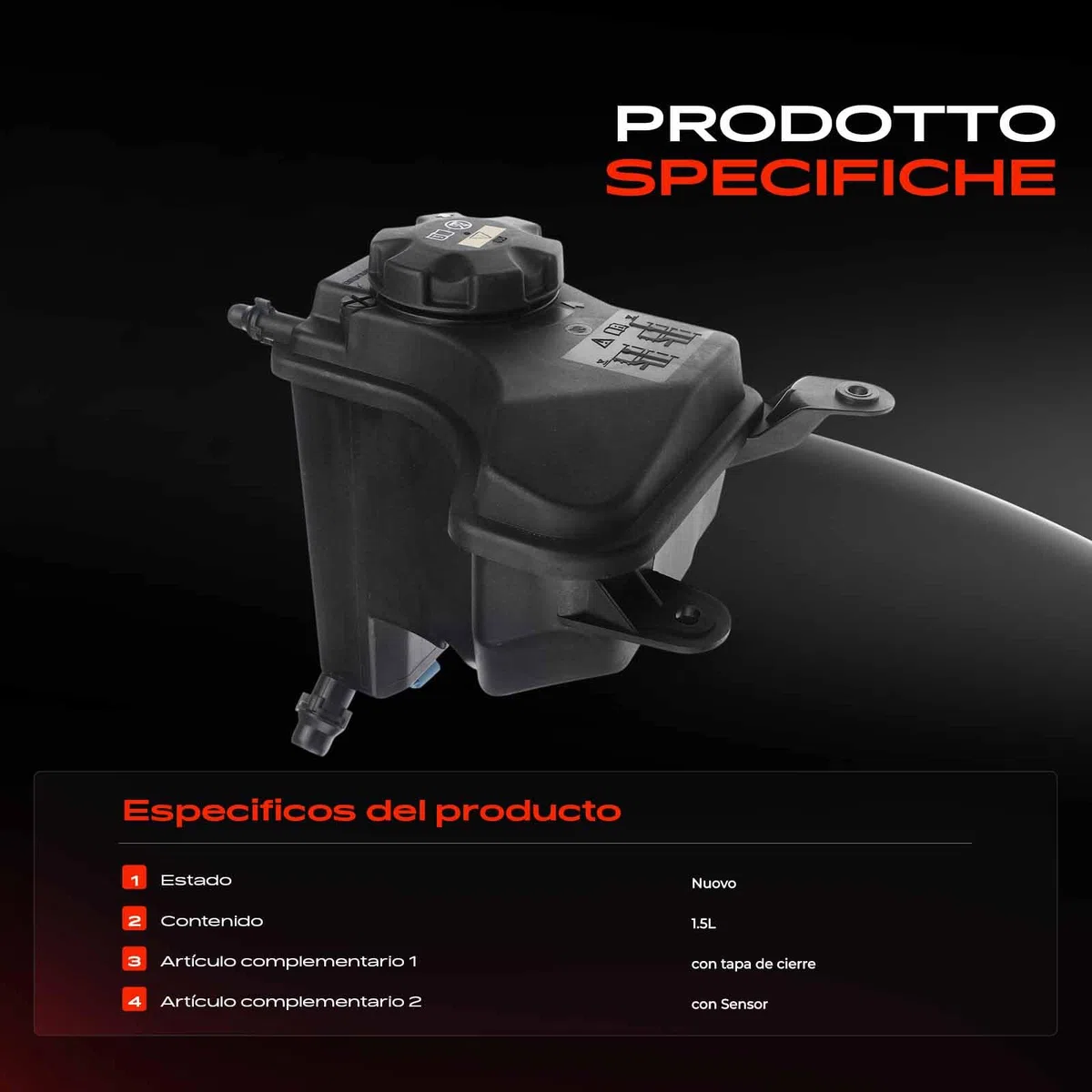 Frankberg Depósito de compensación Refrigerante Diesel Compatible con X1 E84 2.0L Serie 3 Touring E91 2.0L Serie 3 E90 2.0L Serie 1 E81 2.0L Serie 3 Touring E91 3.0L Replace# SKEPT0146