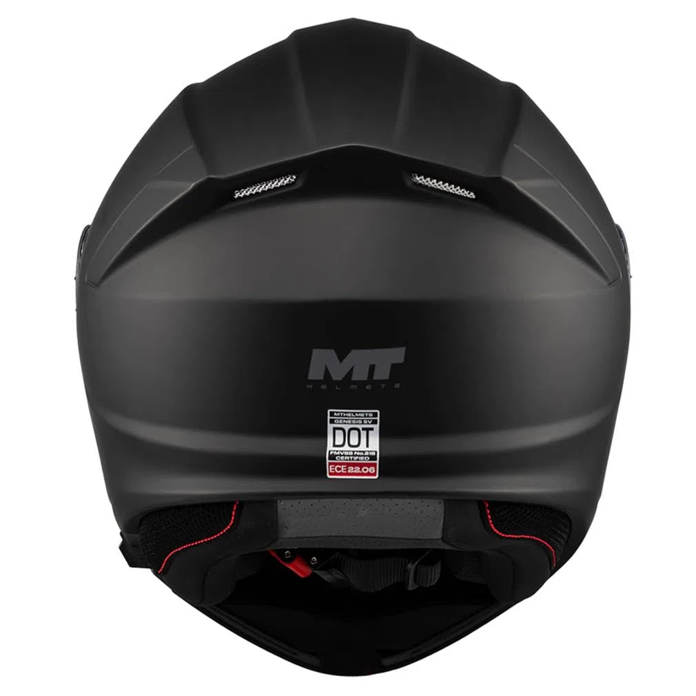 MT Genesis SV Pure Designed Negro Mate - Casco de Moto Modular Abatible con Visor Solar - Helmets Unisex Hombre y Mujer - Homologado P/J ECE 22.06