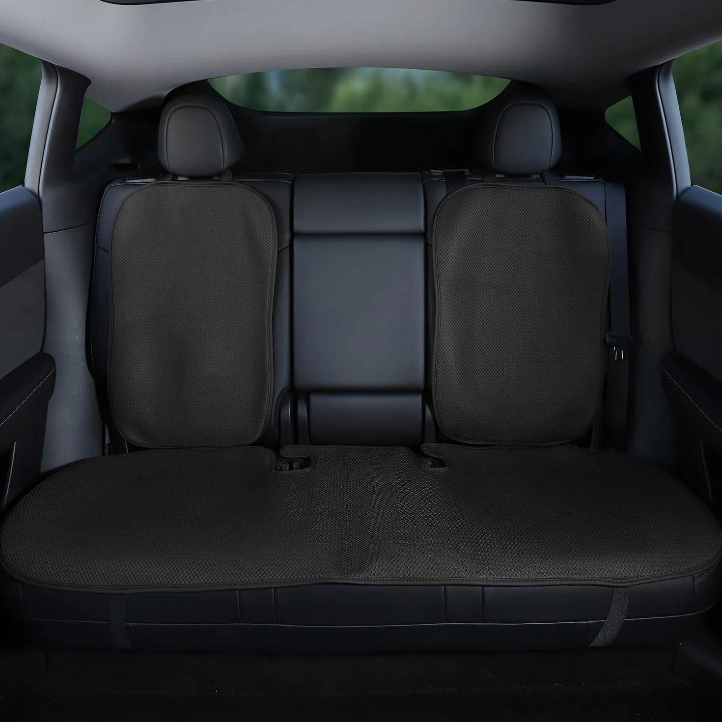 TOPABYTE Cojín de Asiento Trasero de Coche para Tesla Model 3 2017-2026 Funda Protectora Asiento Cuatro Estaciones Universal Modificación Completa (Sin Logo)