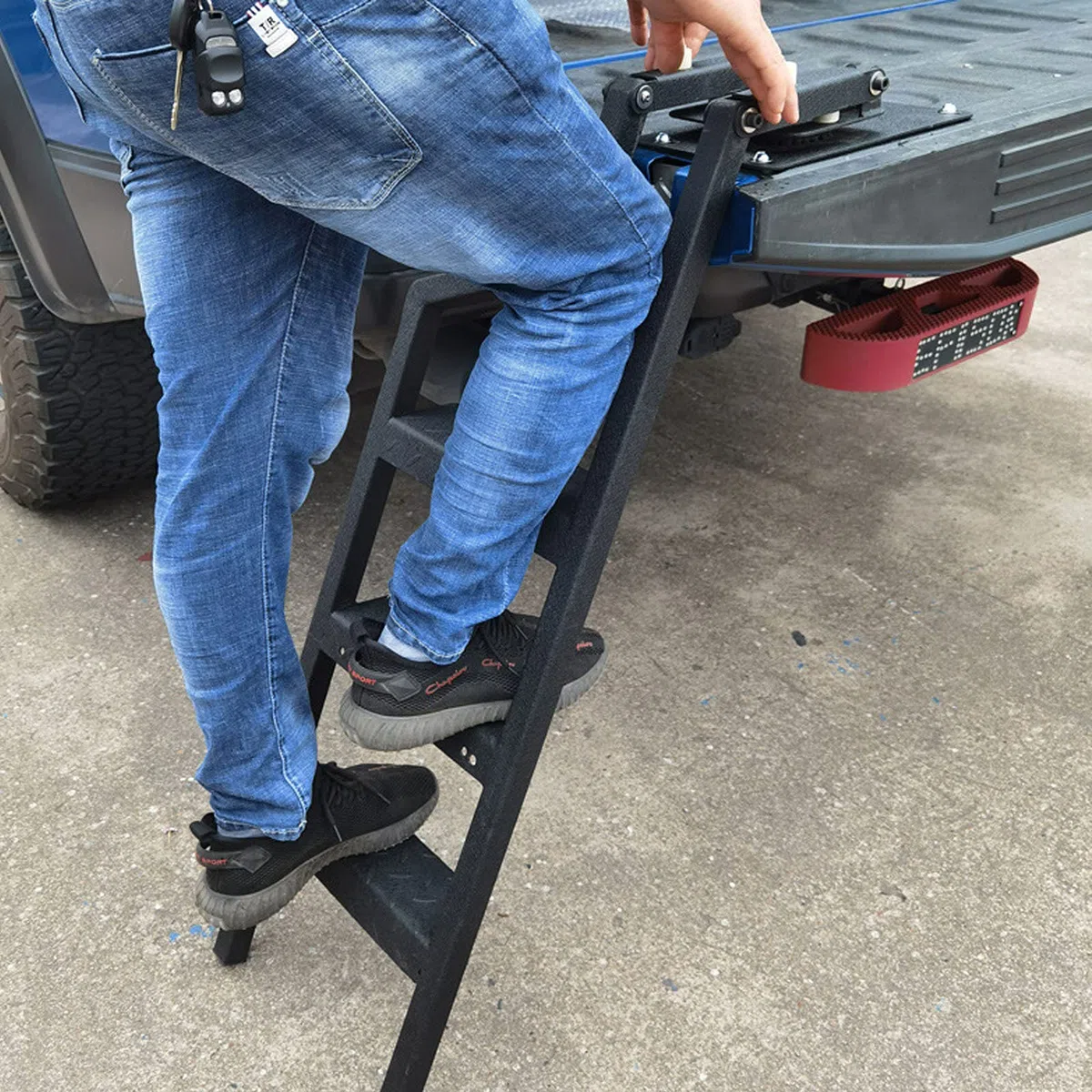 Escalera para portón Trasero para Ford Ranger 2012-2022 T6 T7 T8 MK2 MK3 Escalera de extensión, Multiposición y Plegable