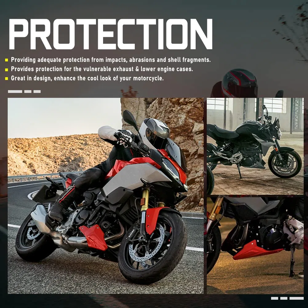 Kit de Cuerpo de Cubierta de carenado Inferior para alerón de Motor de Motocicleta Compatible con F900R F900XR F 900 R F 900 XR Accesorios 2020 2021 2022 (Rojo)