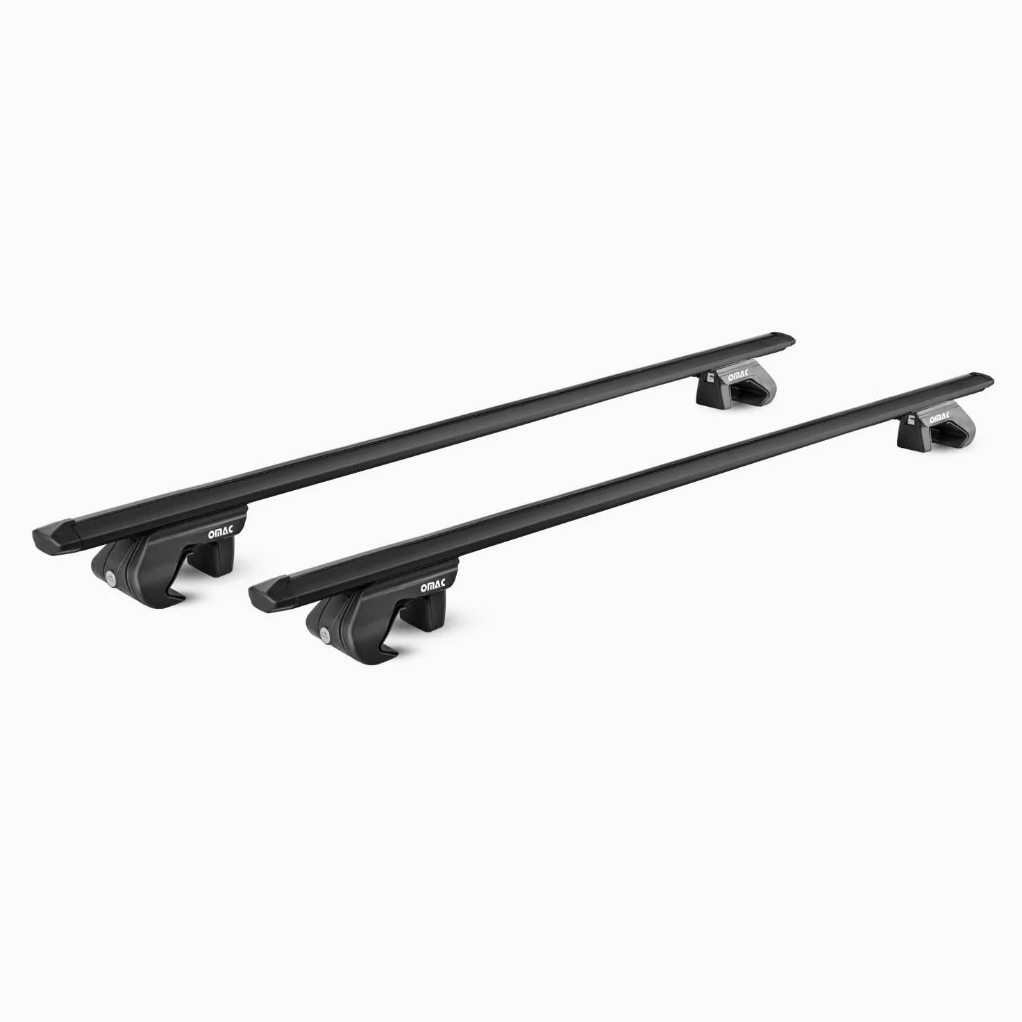OMAC Barras de Techo Aluminio TÜV geprüft para Dacia Jogger 2022-2026 – para Barras Estándar – T Nut – MAX 90 kg – 2 Schlösser Negro