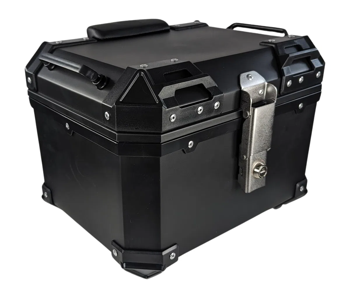Mlink Baúl de Moto Universal 36L con Respaldo Lumbar ABS Negro Cuadrado Cerradura con Llave Carga Máx 15kg