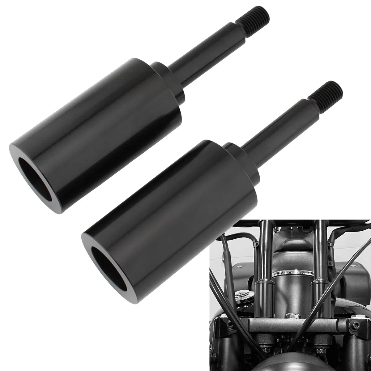 Kit de elevadores de manillar de motocicleta de 2.5 pulgadas para Honda Shadow Phantom 750 VT750C2B 2010-2023, negro/plateado