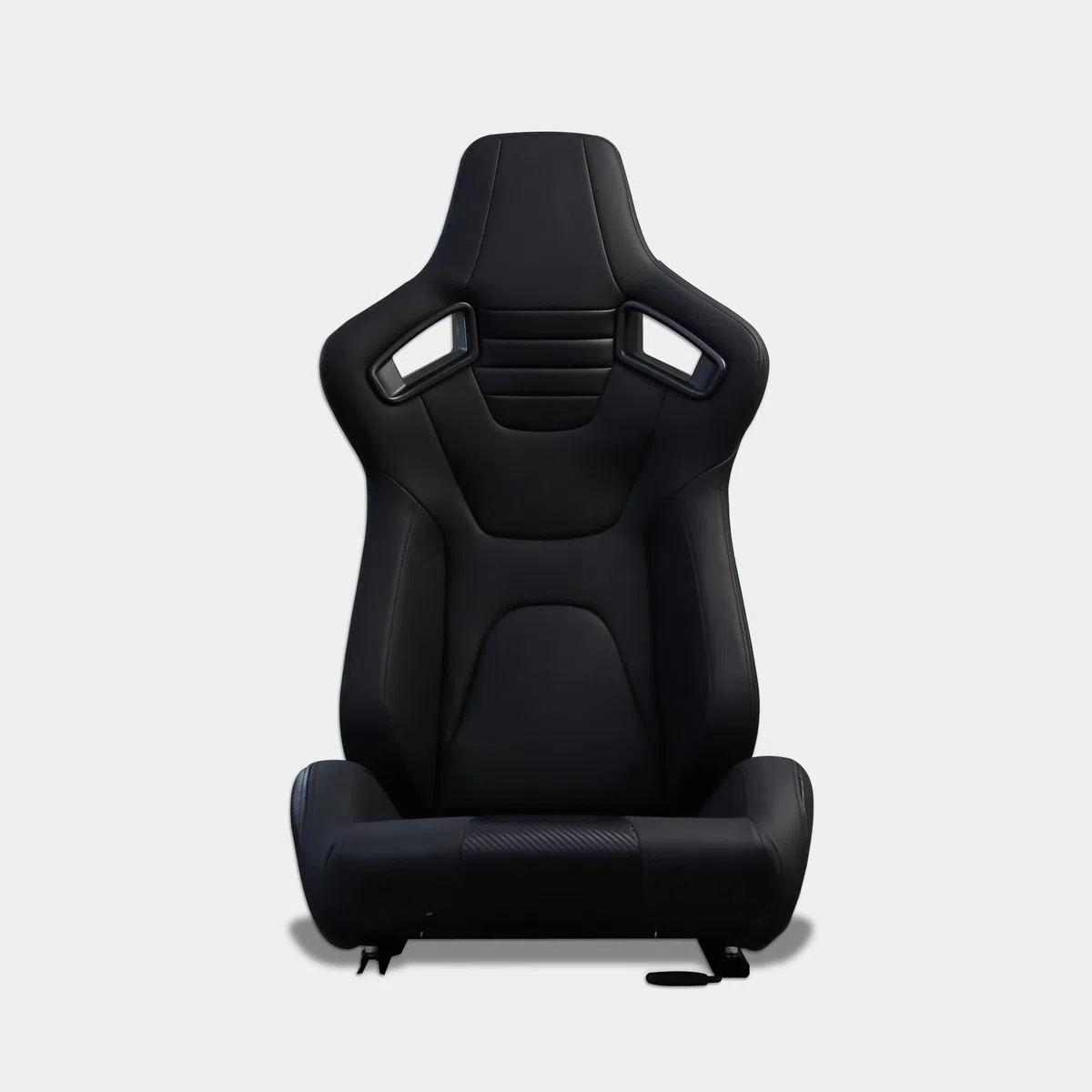 M MODAUTO Asiento Deportivo Coche,Semibaquet Ajustable,Ríeles incluidos,Conductor y Pasajero, para Coche y Simulador de Conducción,Modelo N775L,Asiento Negro con Carbono