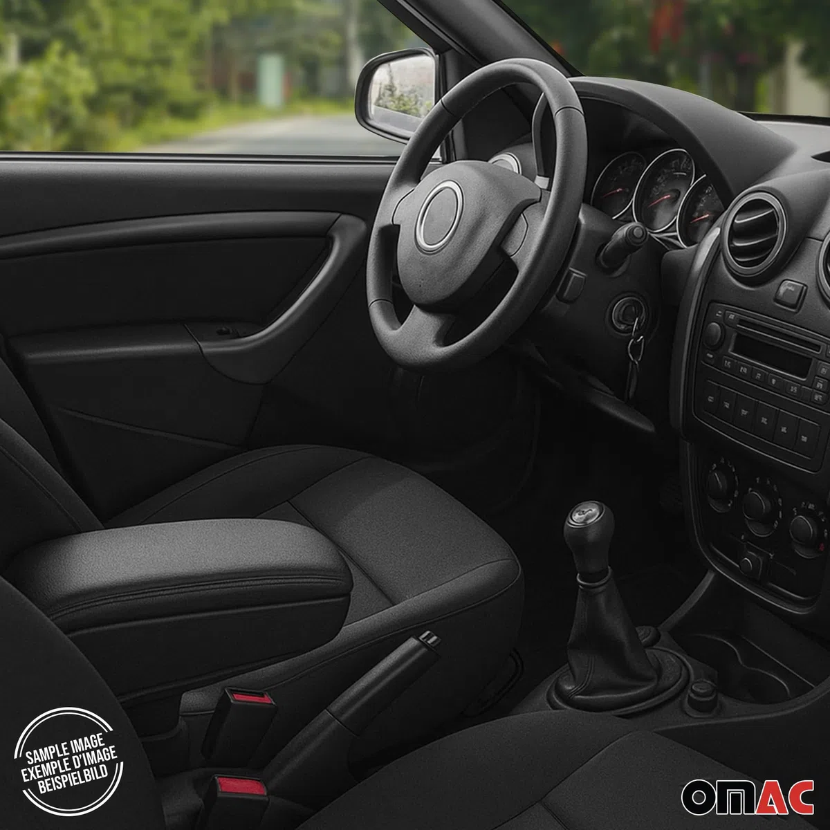 OMAC Armlehne para Renault Clio 2019-2025 - Snap-On - ABS + Kunstleder - Keine Bohrung o Installation - Einfache Montage Black