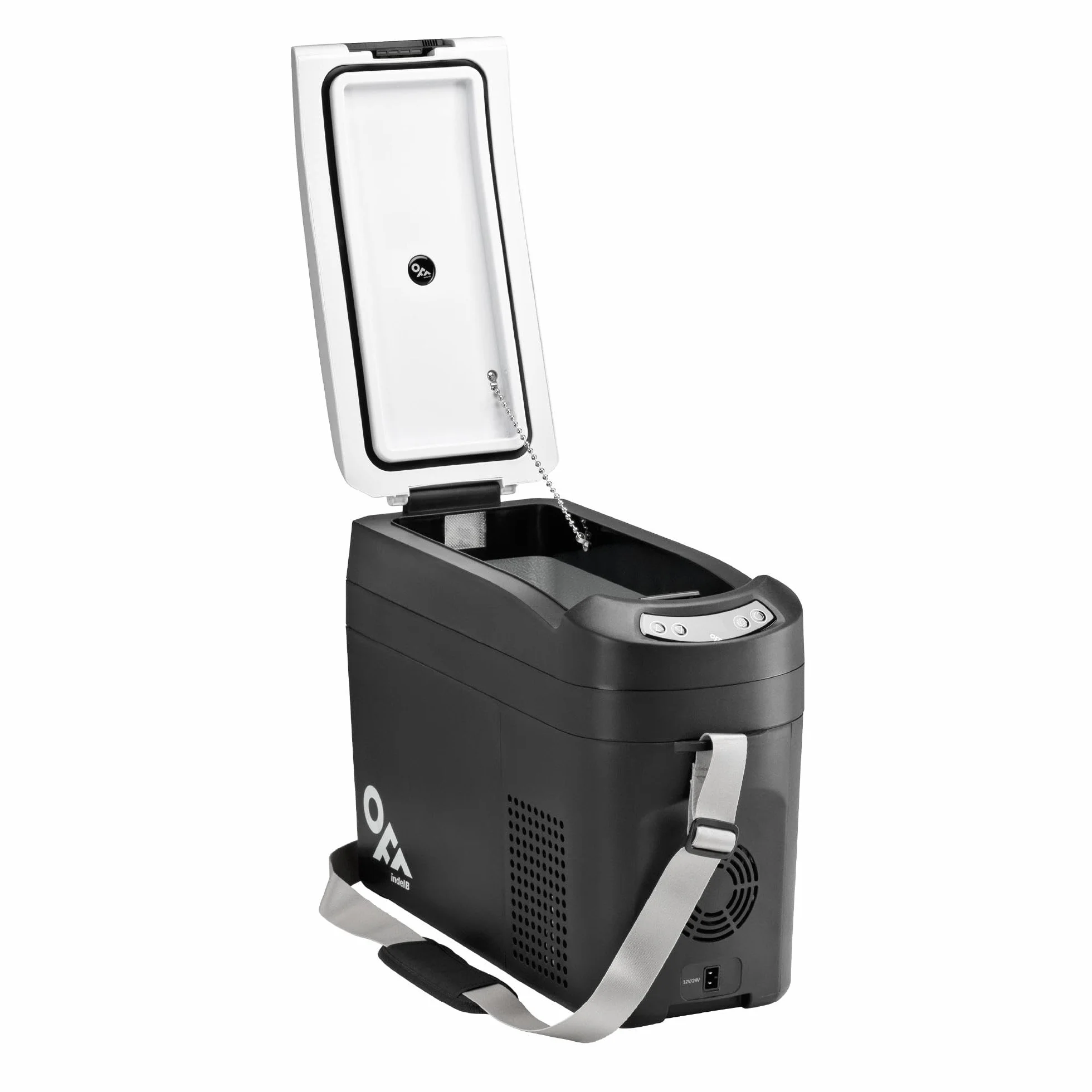 Indel B TB18 Nevera Congelador Portátil de Compresor, Capacidad 18 Litros, para Coche, Caravana, Camping, Camión, 12/24V DC con Toma de Encendedor