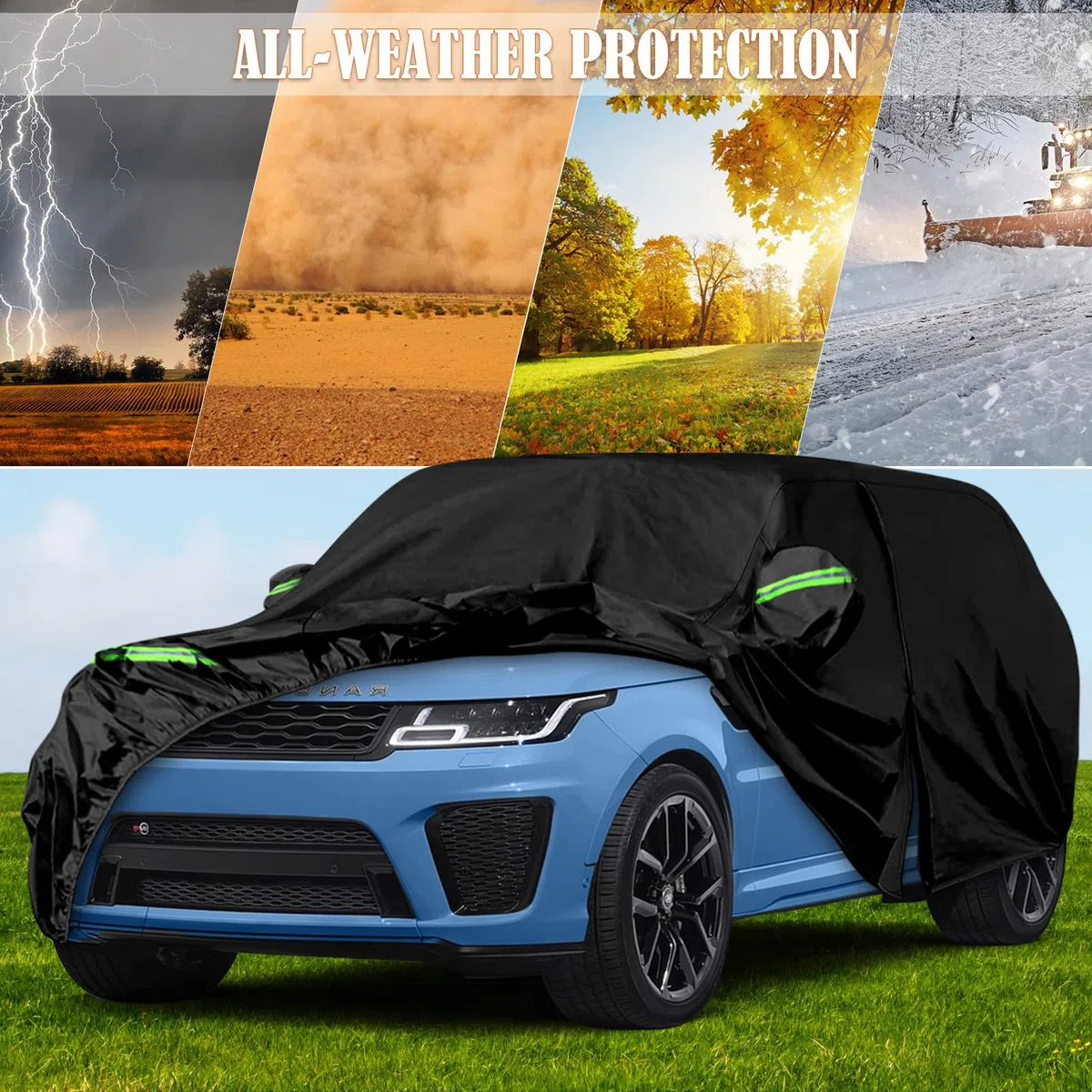 Funda impermeable para el coche, apta para Land Rover Range Rover Sport 2005-2024, cubierta completa para coche, cubierta de coche, cubierta de invierno y verano para sol, nieve, lluvia, polvo