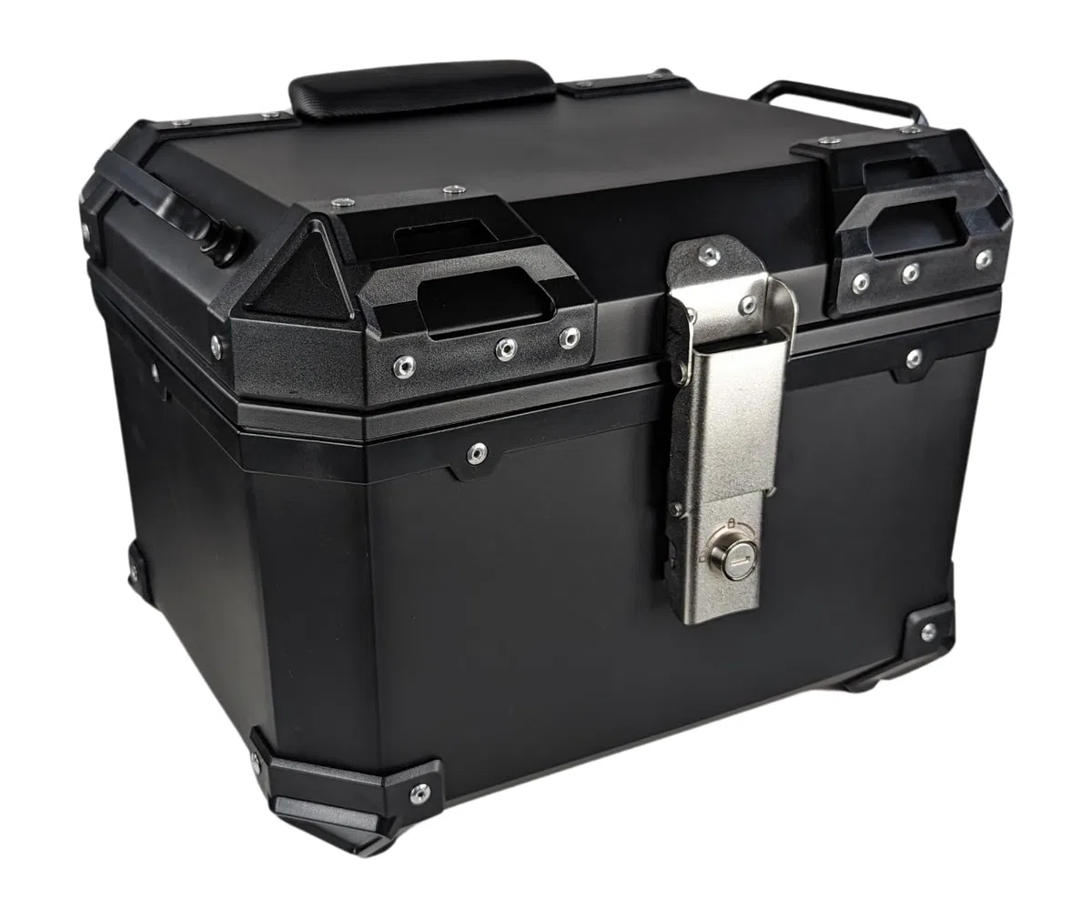 Mlink Baúl de Moto Universal 36L con Respaldo Lumbar ABS Negro Cuadrado Cerradura con Llave Carga Máx 15kg