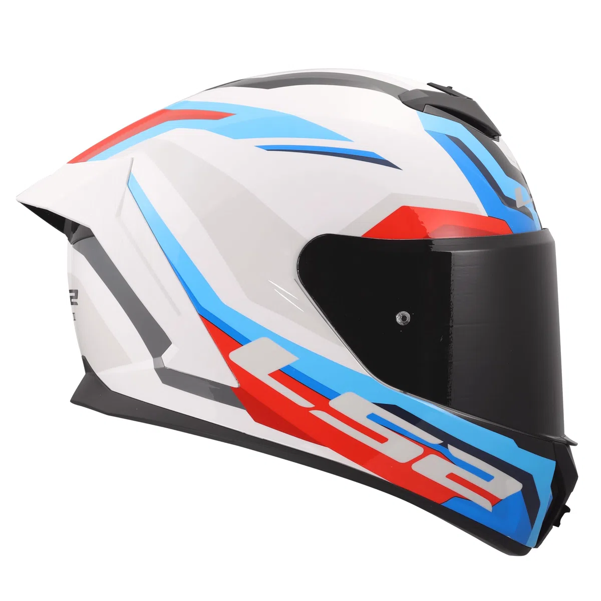 LS2, Casco Moto Integral RAPID III HYPER White Blue Red, M