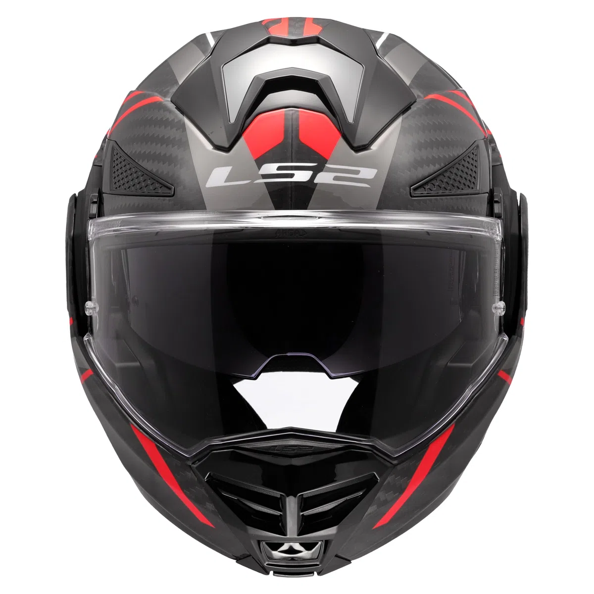 LS2, Casco Moto Modular ADVANT X CARBON FUTURE II Gloss Red, L