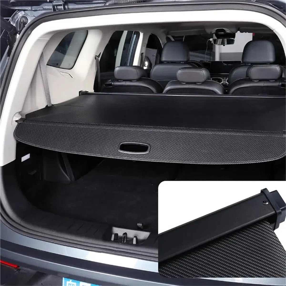 Genérico Bandeja RetráCtil Maletero Trasero Cubiertas Maletero Coche para Mercedes para Benz Clase B W246 160 180 2012-2018 Cortina Equipaje Refugio privacidad retráctil Carga(Black)