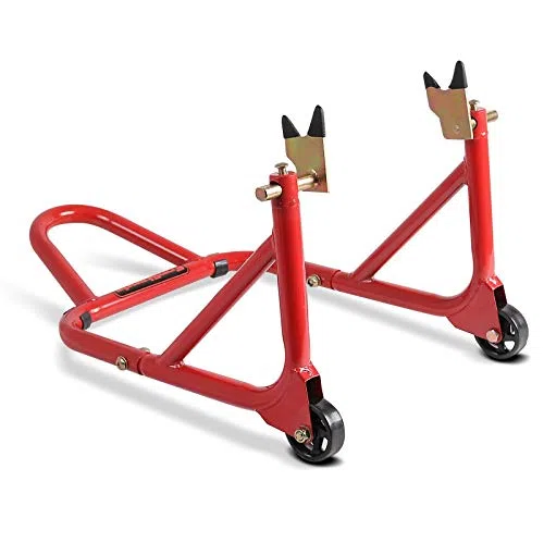 Caballete Moto Trasero Delantero Compatible para Triumph Thruxton 1200 / R CS Rojo