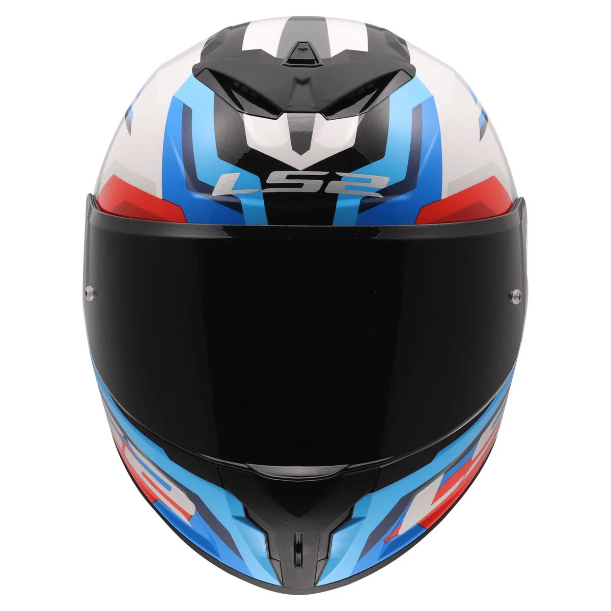 LS2, Casco Moto Integral RAPID III HYPER White Blue Red, M