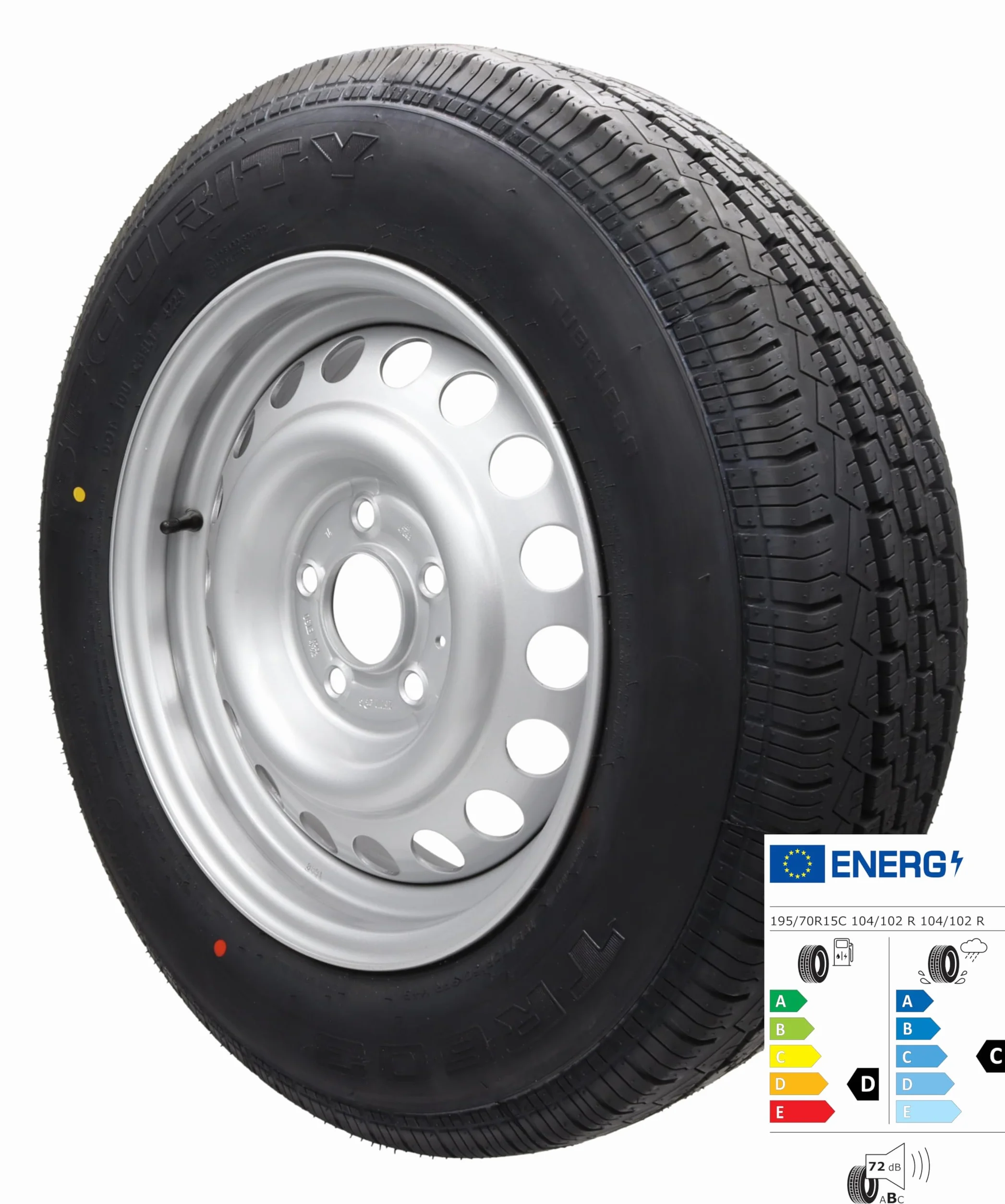 p4U Rueda completa | 195/70R15C 5,5Jx15 112x5 8PR TR603 ET30 Neumático Rueda Remolque Trailer, m
