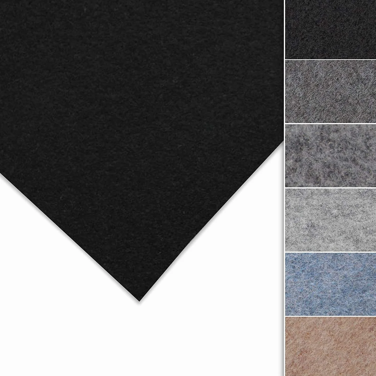 KARAT Filzstoff - Fieltro para manualidades - Tela de rejilla para vehículos Filz Stoff para revestimiento interior de automóviles Material de acolchado en metros Aguja de fieltro Camper desmontaje
