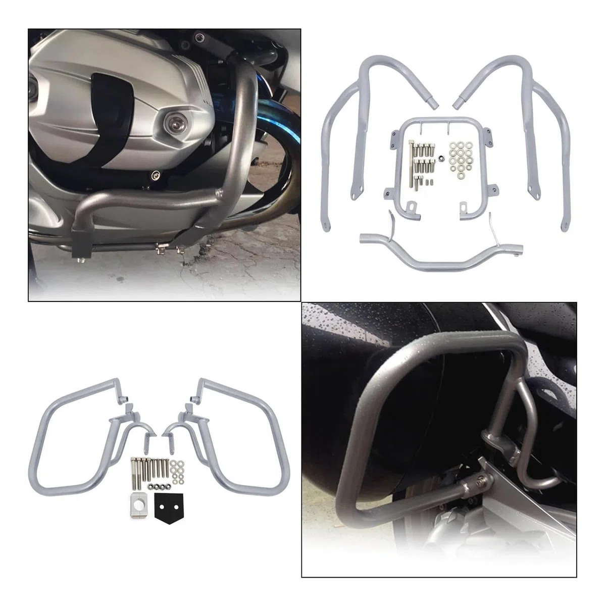 para para R1200RT para R 1200 RT 2004-2013 2012 Parachoques Barra Protección De Motor Delantero Y Trasero Autopista Defensa Protector De Motor(Front Balck)