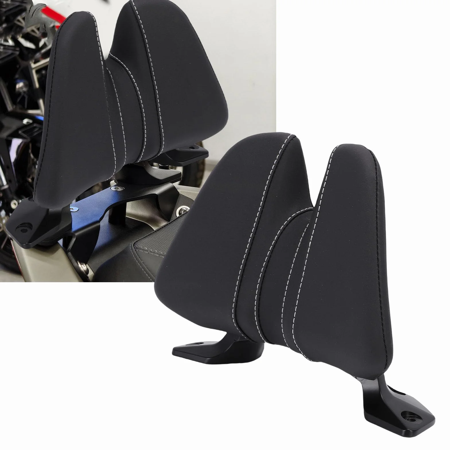 Generic Respaldo del Pasajero Sissy Bar Reemplazo Elegante de Alta Elasticidad para ZONTES 368G Función Impermeable Aumenta la Seguridad de Conducción para Motociclistas