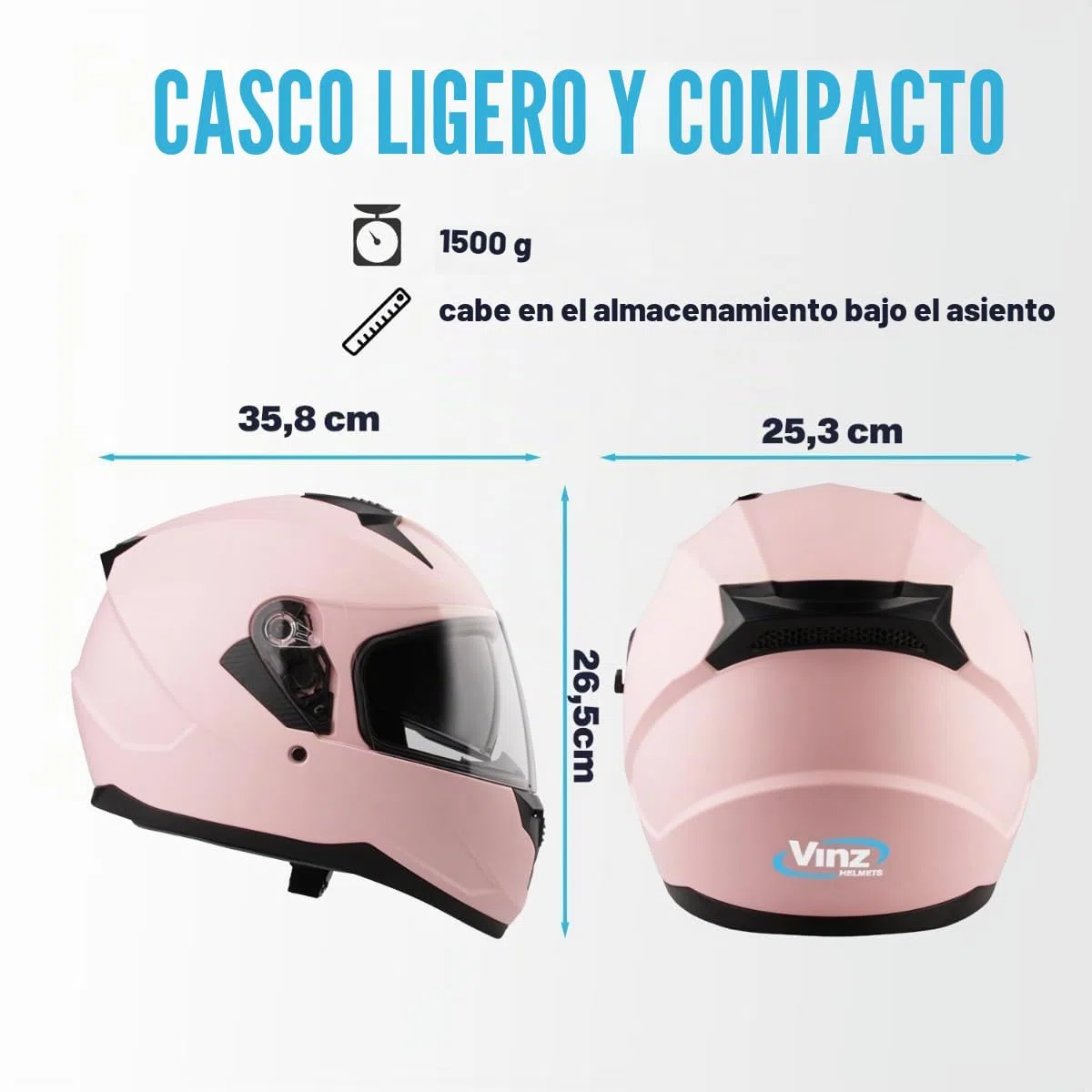 VINZ Kennet Integralhelm mit Sonnenblende | Motorrad Helm Vollvisierhelm Mopedhelm | Motorradhelm Full-Face Helme | in GR. XS-XL