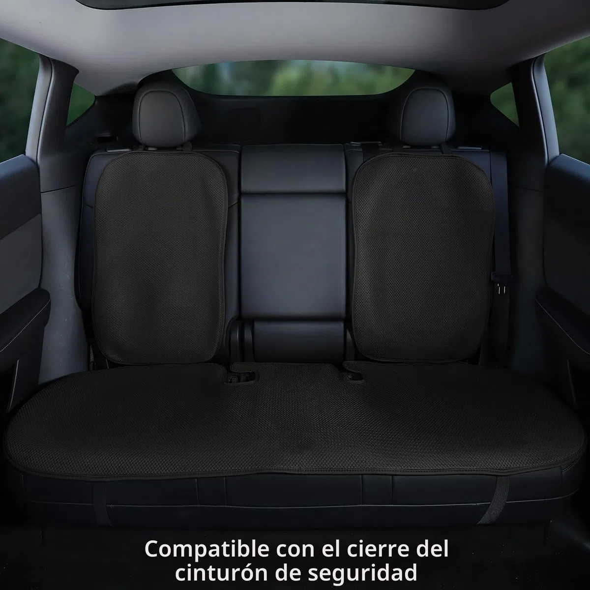 TOPABYTE Cojín de Asiento Trasero de Coche para Tesla Model 3 2017-2026 Funda Protectora Asiento Cuatro Estaciones Universal Modificación Completa (Sin Logo)
