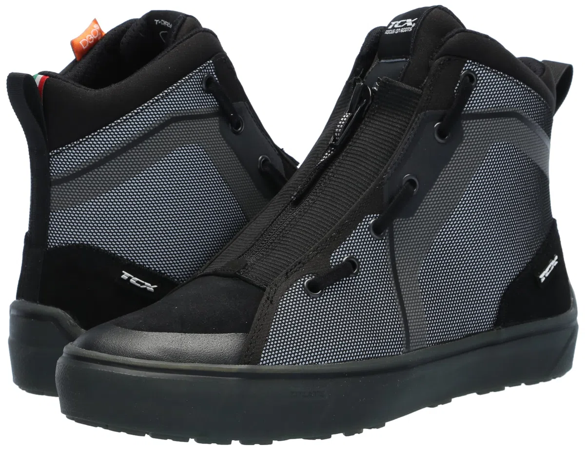 TCX 9557 W IKASU WP Botas de Motociclista, Hombre, Negro/Reflejo, 42 EU