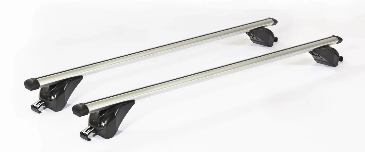 Barras portaequipajes de aluminio + portaesquís deslizantes porta esquis para coche 6 pares de esquís o 4 tablas de snowboard para Mercedes GLC (X253) a partir de 2015 con rieles integrados