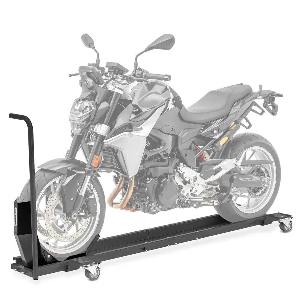 Peana Aparcamiento Moto con calzo de Rueda para KTM 200 Duke ConStands Smart Mover, MAX. 450 kg, Gris