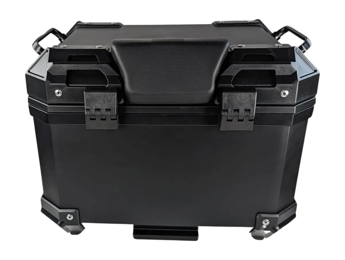 Mlink Baúl de Moto Universal 36L con Respaldo Lumbar ABS Negro Cuadrado Cerradura con Llave Carga Máx 15kg