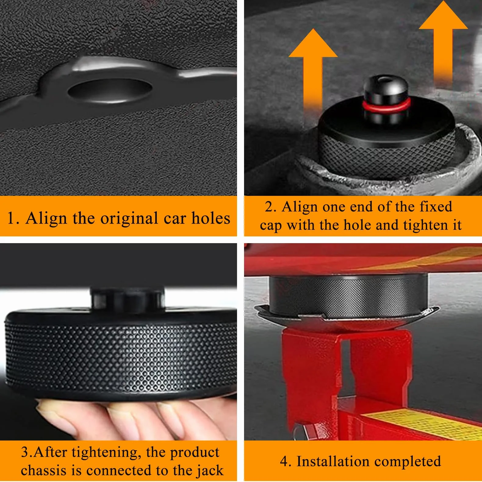 Tesla Model 3/S/X/Y Jack Pad Valet de Arandelas, Almohadilla de elevación de goma con maletín de almacenamiento con 4 arandelas, accesorios para vehículos Tesla (juego de 9)