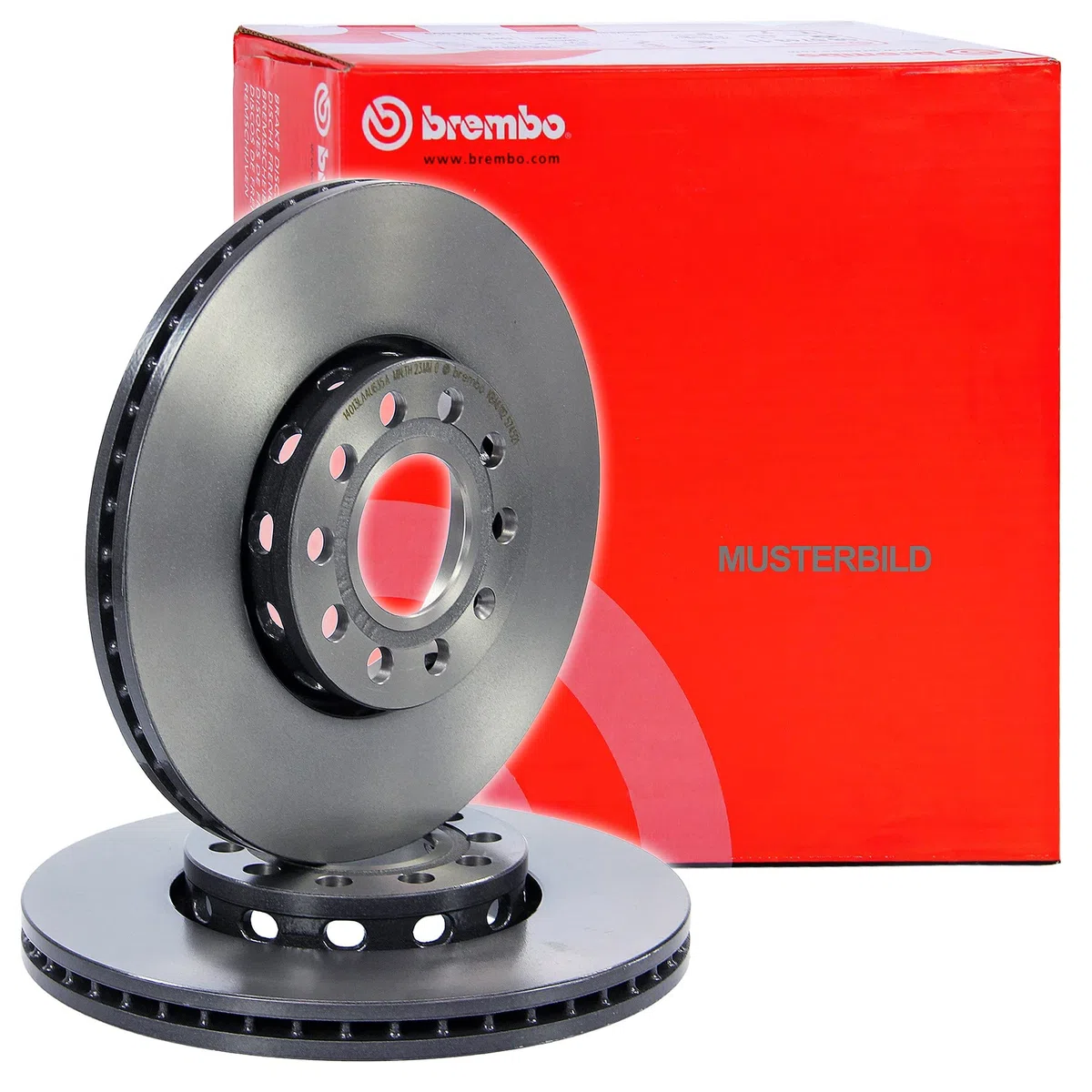 BREMBO 2x Coated Disc Bremsscheibe Vorne Belüftet 09.9145.11