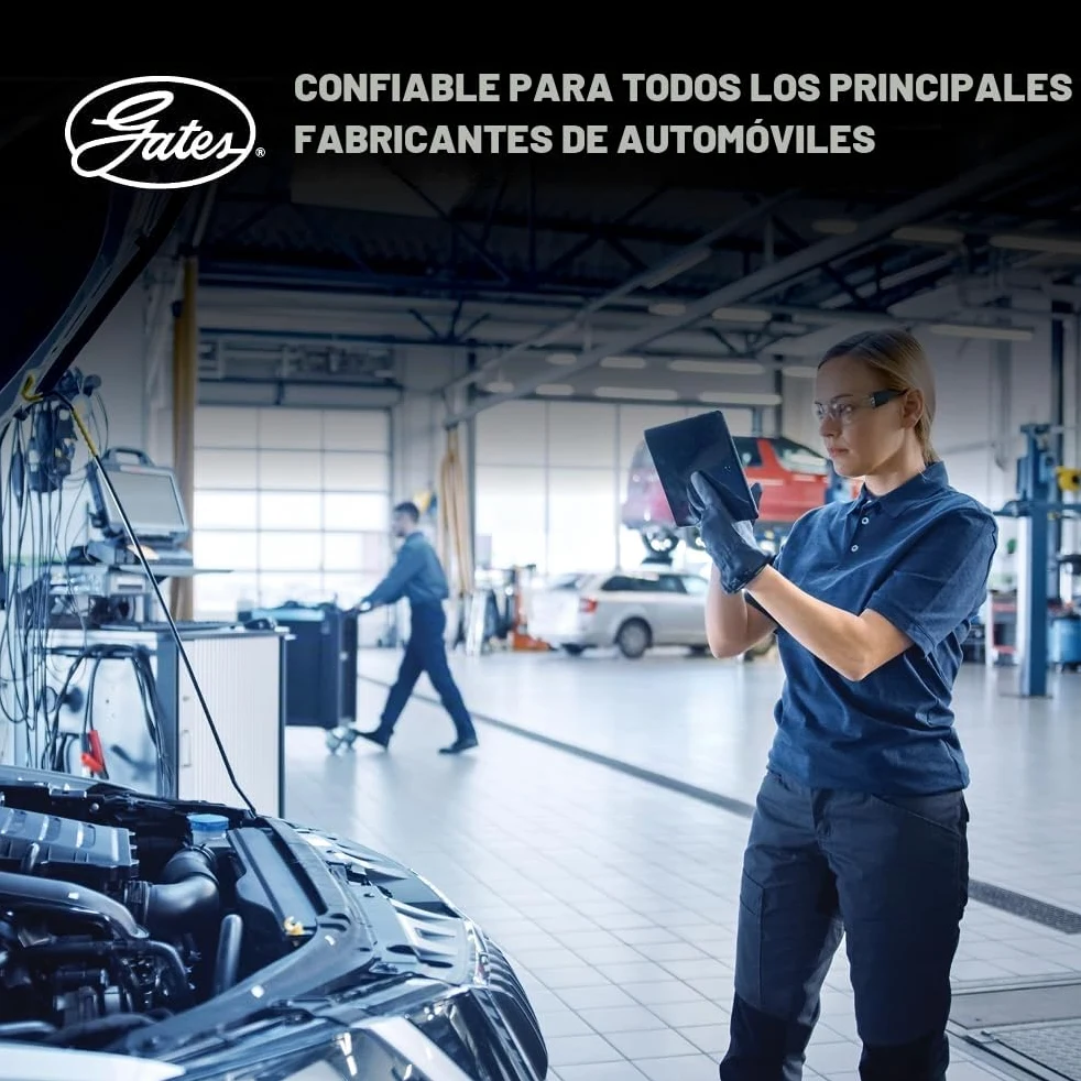 GATES Juego de correas trapeciales poli V K066PK1195 Caucho Compatible con MERCEDES-BENZ Clase A W176 Clase B W246, W242 Clase A W177 CLA Coupé C118 CLA Shooting Brake X117 CLA Coupé C117