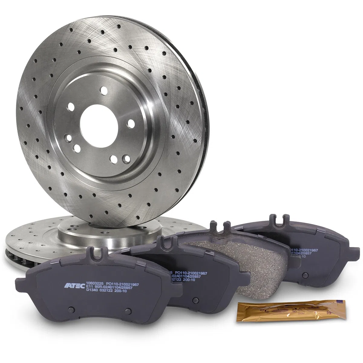 BESTPRICE Juego de frenos eje delantero incl. discos de freno ventilados Ø 295 mm + pastillas de freno delanteras, compatible con MERCEDES Clase C (W204), Clase C Coupé (C204), Clase C T-Model (S204)