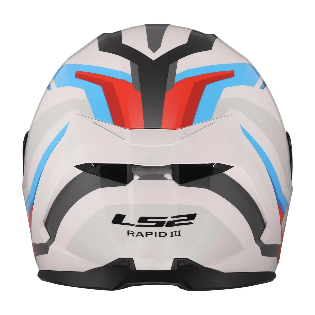 LS2, Casco Moto Integral RAPID III HYPER White Blue Red, M