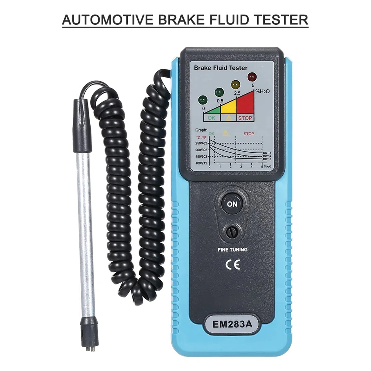 Detección de agua de la humedad del aceite del aceite del líquido del freno del coche con la sonda de alta precisión for el automóvil Dot3 dot4 dot5 Herramienta de diagnóstico de fluidos de frenos Por