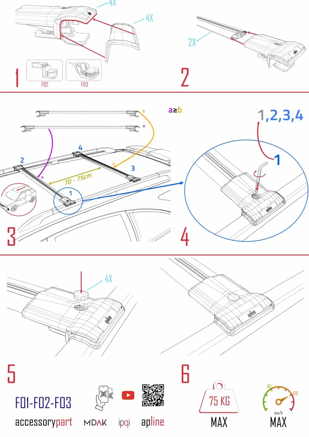 Compatible con Peugeot Rifter 2019-2022 FLY Model Barras de Techo Auto Portaequipajes Barras Transversales Gris Aluminio 2 Barras