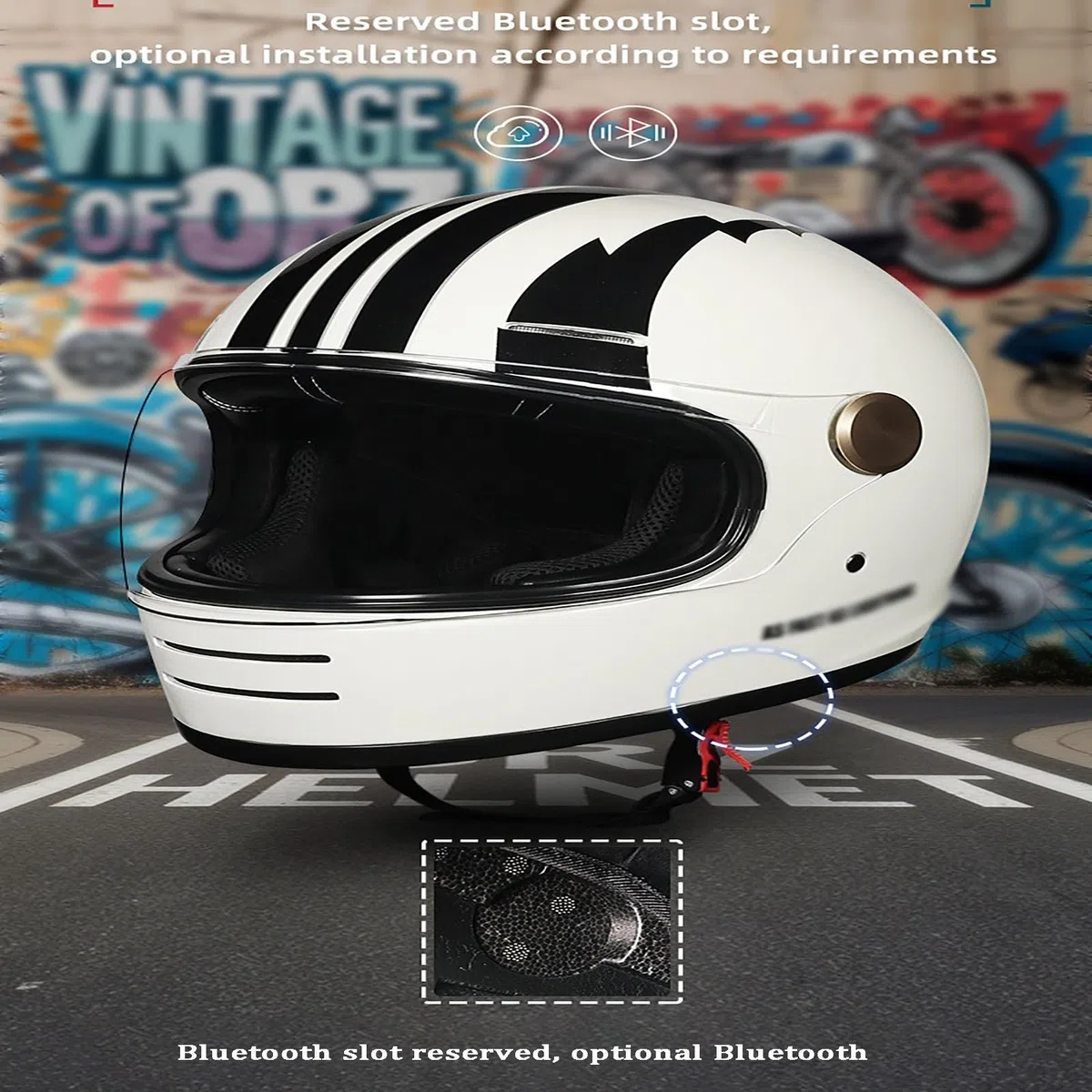 Casco integral retro de crucero, casco de motocicleta para hombres y mujeres, casco de seguridad para las cuatro estaciones, casco unisex, se puede abrir, certificación ECE modular G,L=57-58CM