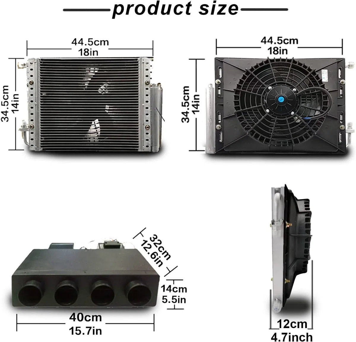Kit de aire acondicionado eléctrico universal para debajo del salpicadero, 12 V, 3 kW, apto para furgonetas y autocaravanas (solo refrigeración)