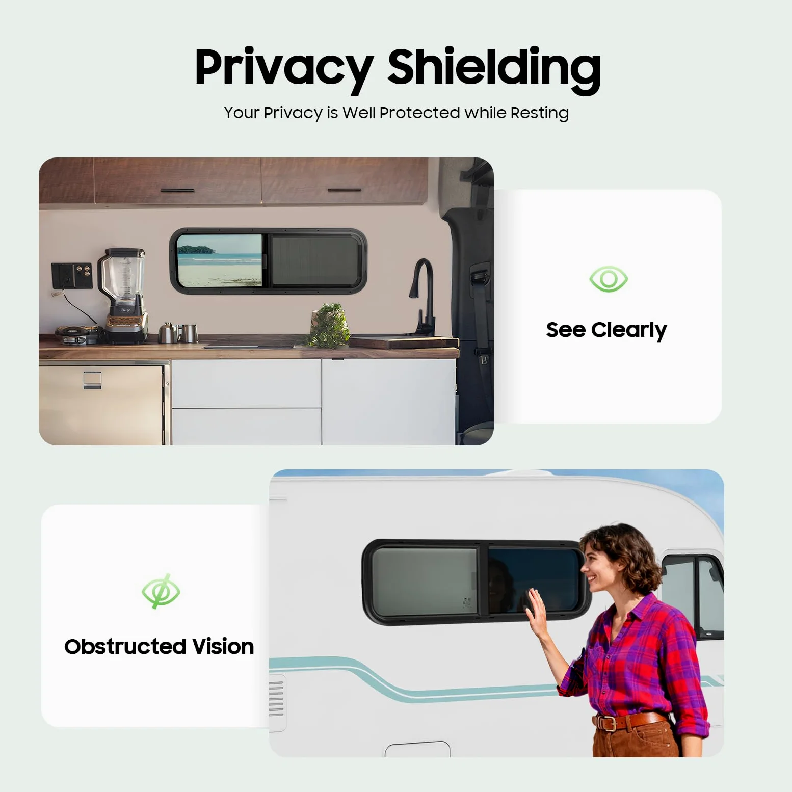 Ventana para autocaravana con protección contra insectos, 900x300mm, ventanas tintadas corredizas para caravana, ventanas laterales para RV, ventanas para autocaravanas, ventanas corredizas