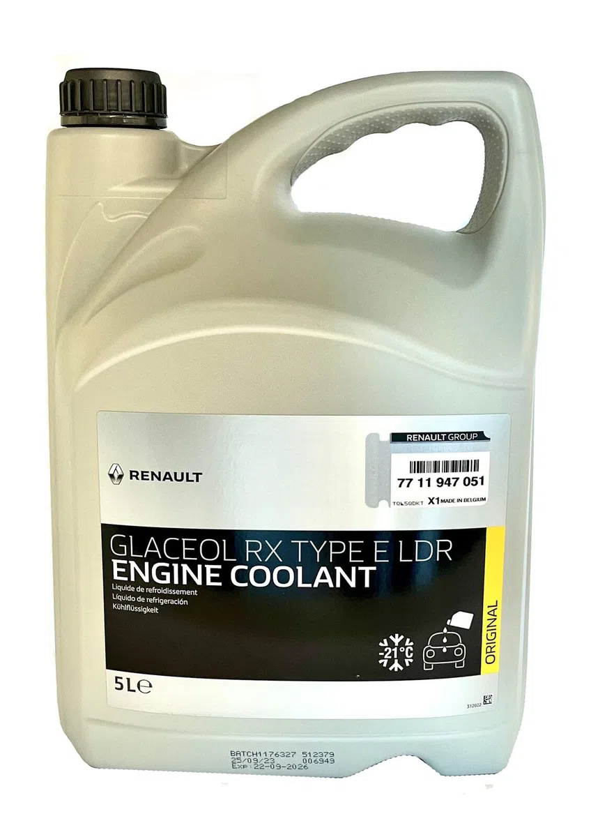 Líquido refrigerante y anticongelante para motores original de Renault, 5 litros 7711428130