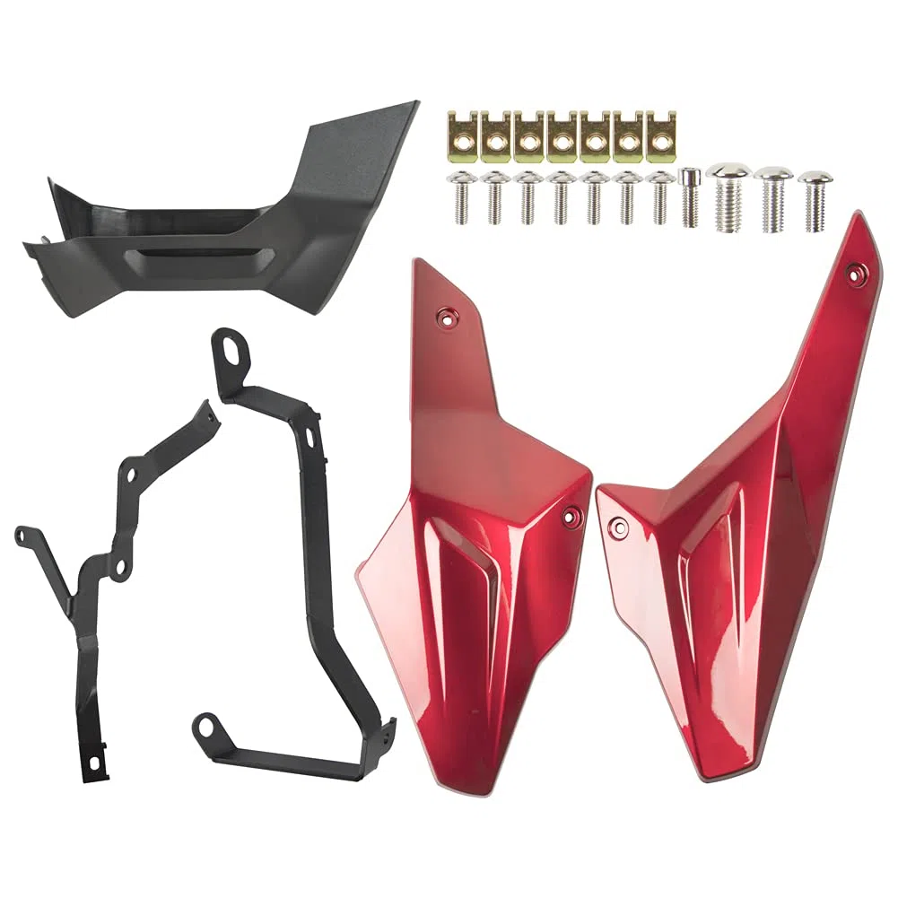 Kit de Cuerpo de Cubierta de carenado Inferior para alerón de Motor de Motocicleta Compatible con F900R F900XR F 900 R F 900 XR Accesorios 2020 2021 2022 (Rojo)